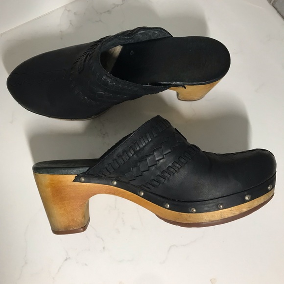 UGG Vivica black leather braided clogs - Picture 3 of 16